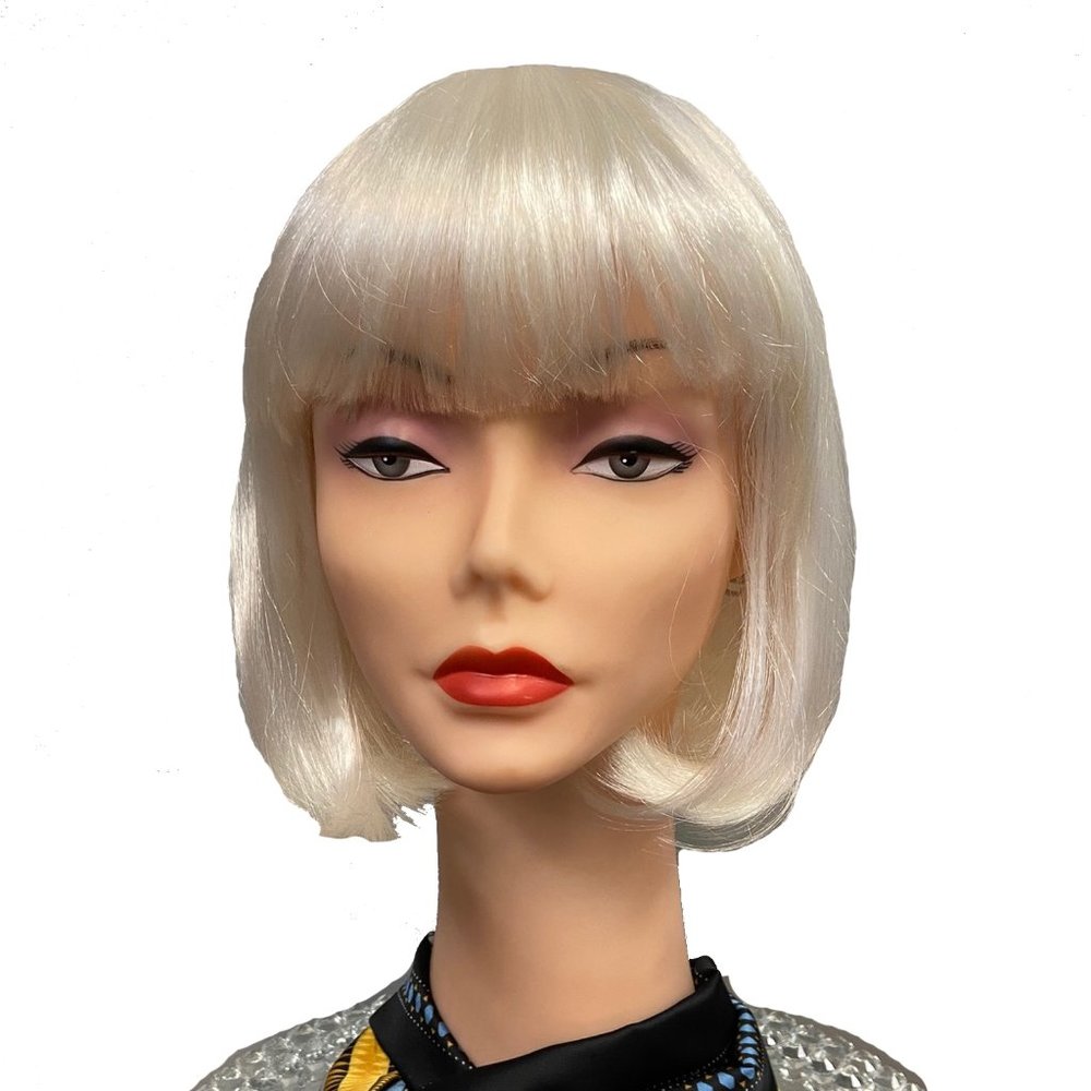 White bob with bang wig